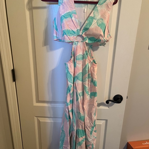 Rails Rizo Cutout Candy Mint Midi Dress Medium NEW - Picture 3 of 3
